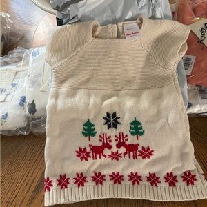 Hanna Andersson Cream Knit Baby Dress